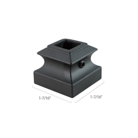 TimeLine Aluminum Base Collars | 5/8" Square | Satin Black