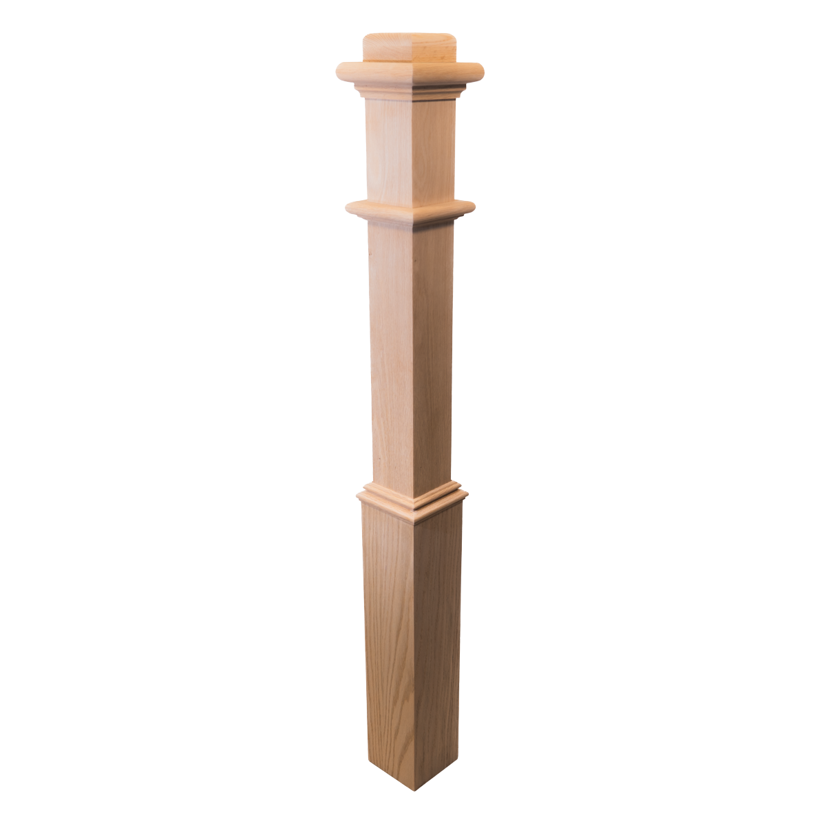 960 - Box Newel - Plain Style With Pedestal - 48" x 4 1/2"