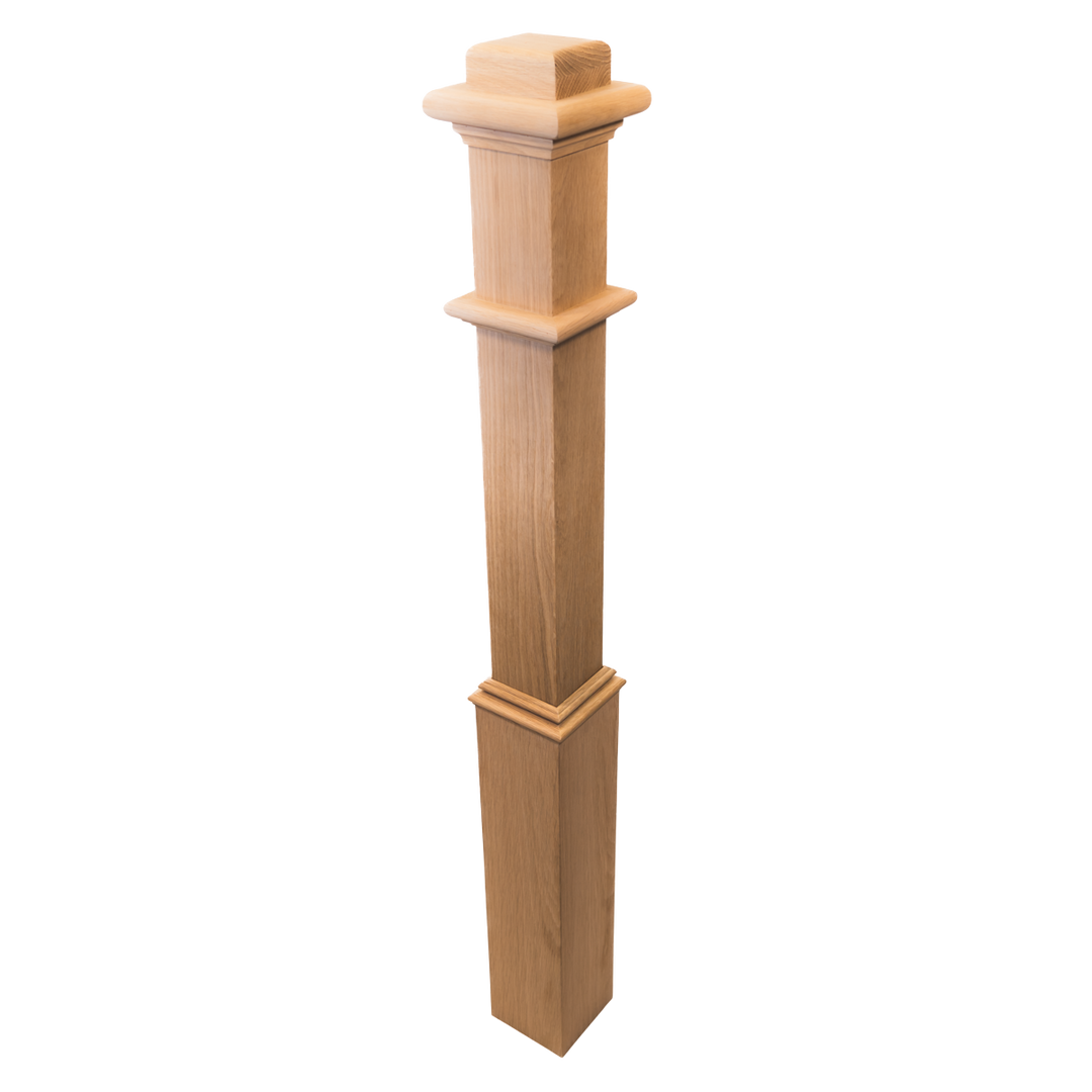 960 | Box Newel | Plain Style With Pedestal | 48" x 4 1/2"