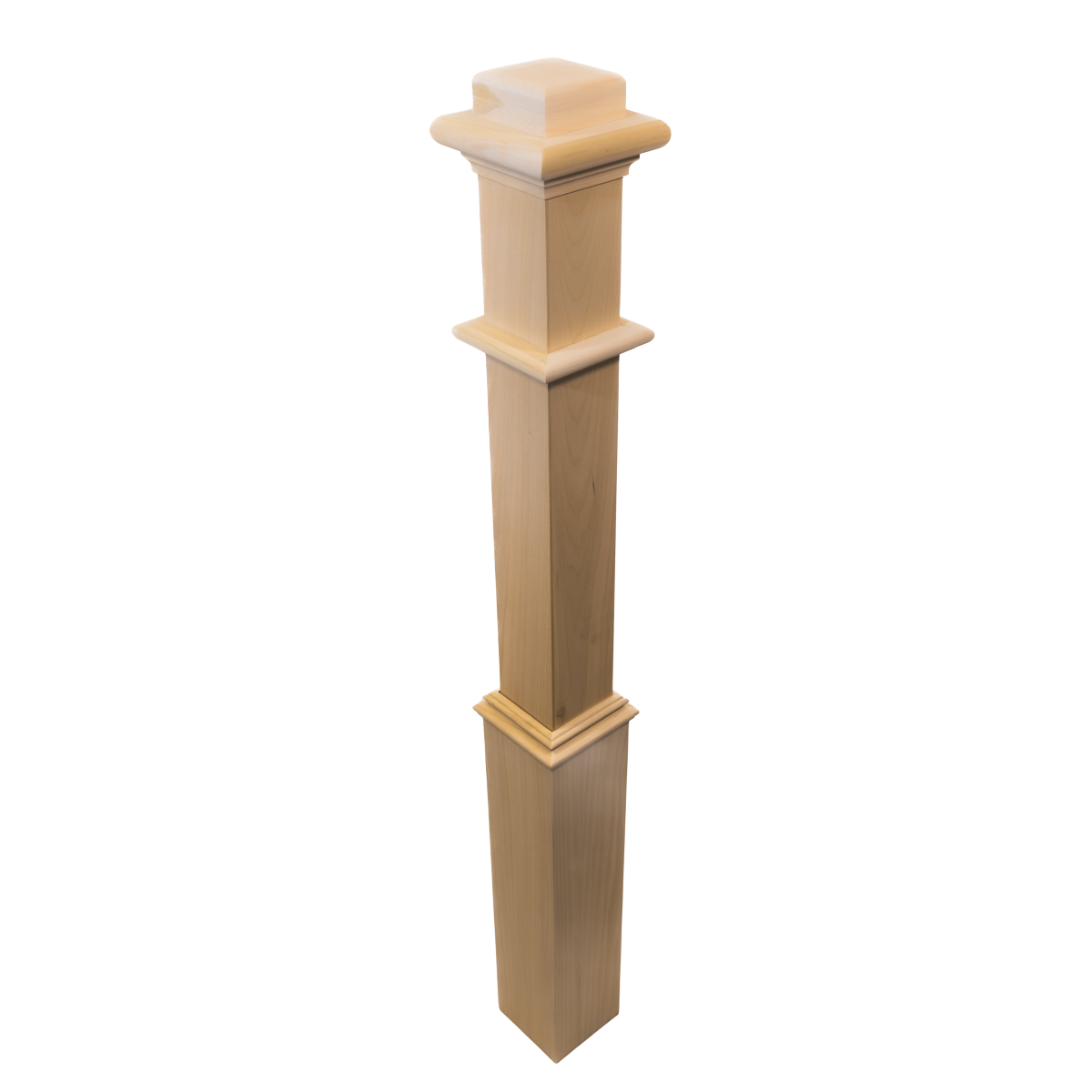 960 - Box Newel - Plain Style With Pedestal - 48" x 4 1/2"