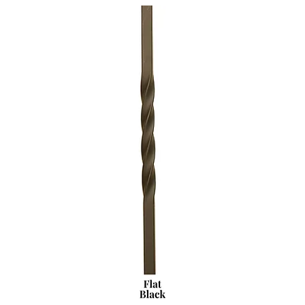 Iron Baluster | Double Twist | Solid | Ash Grey | 1/2" x 44" | Coffman
