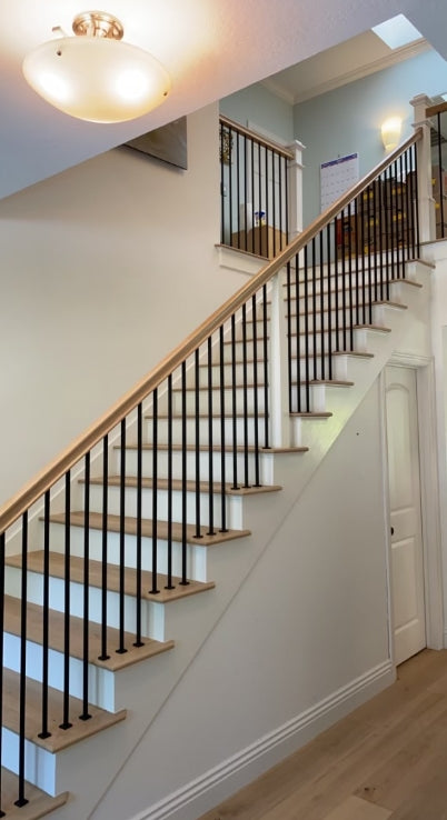 SH907 | 1/2" Flat Iron Baluster shoe | Low Profile | Satin Black