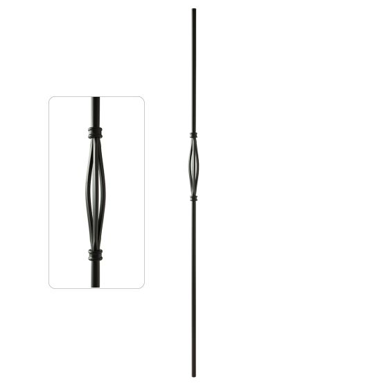 Steel Tube Balusters | 1/2" Round Series | Single Basket