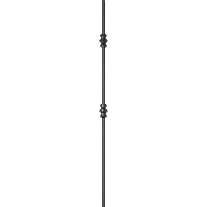 Iron Baluster | Double Knuckle | Round | Satin Black | 5/8" x 44"