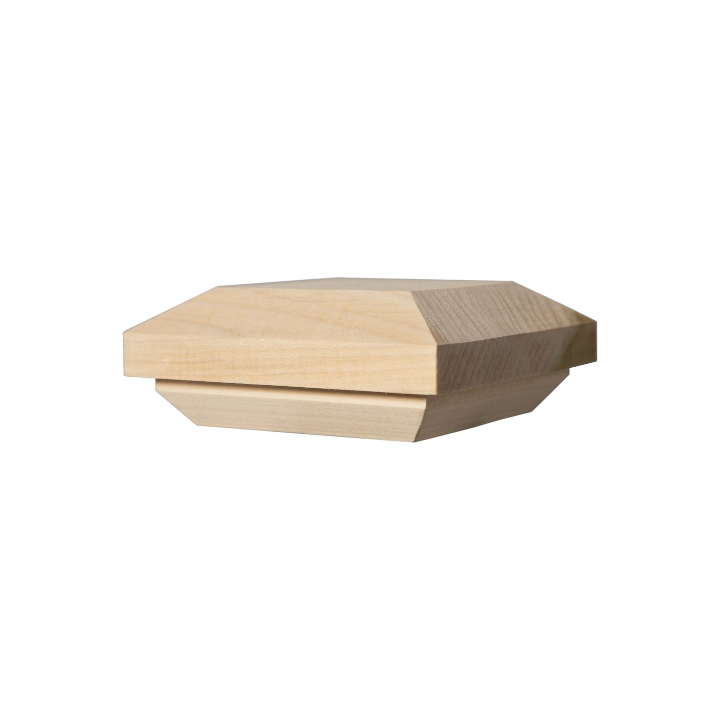 C300 - Box Newel Cap - "C" Style Beveled Top - Fits 3" Post