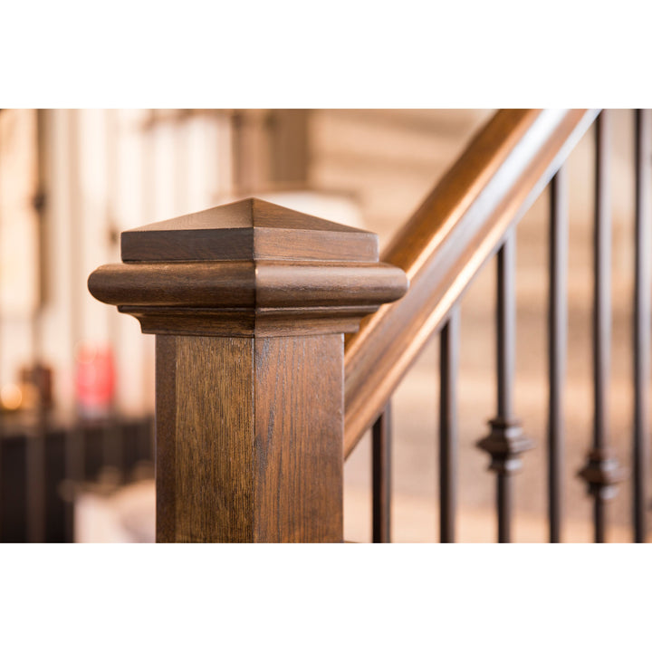 B475 | Box Newel Cap | "B" Style Pyramid Top | Fits 4 3/4"