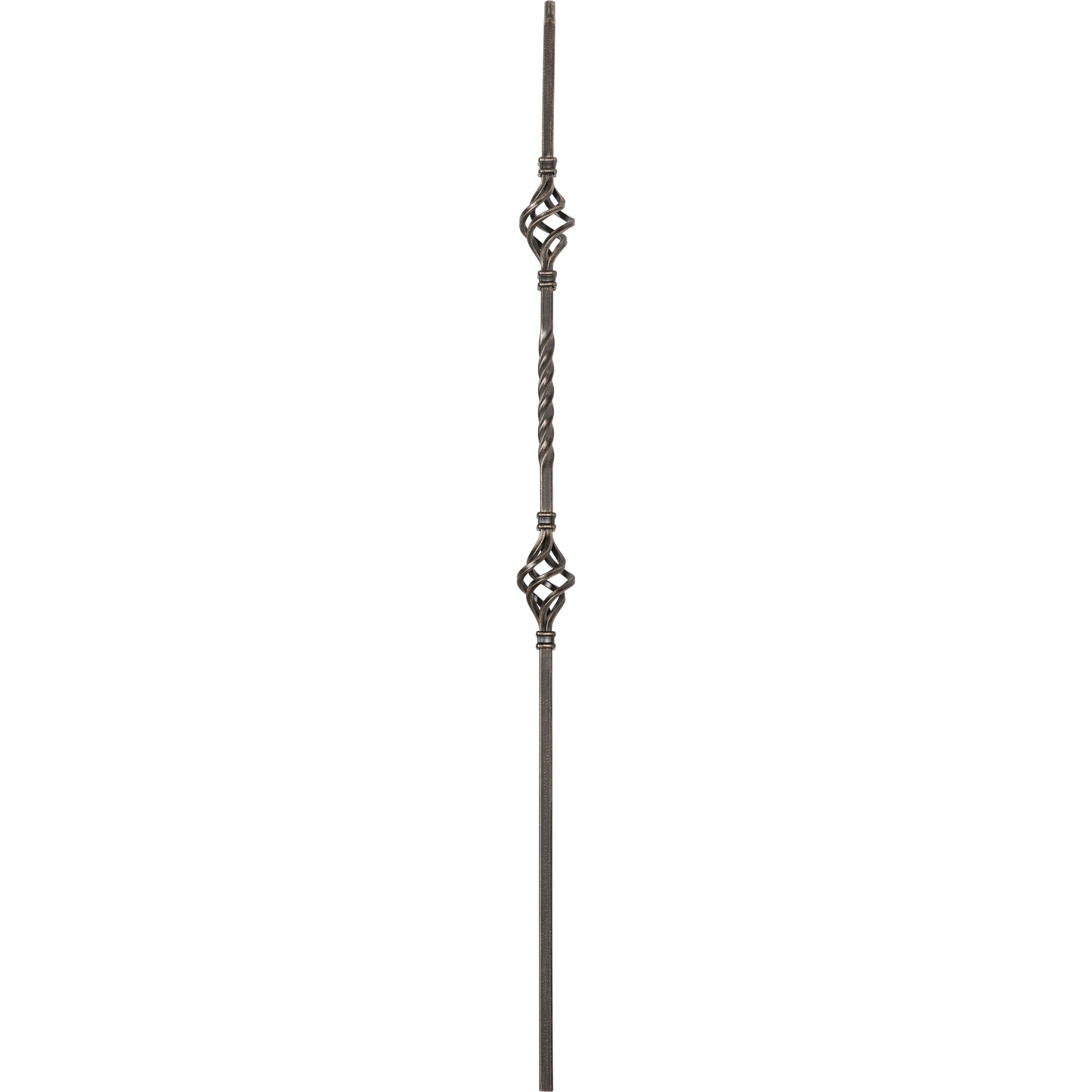 T05 - Iron Baluster - Double Basket - 1/2" x 44"