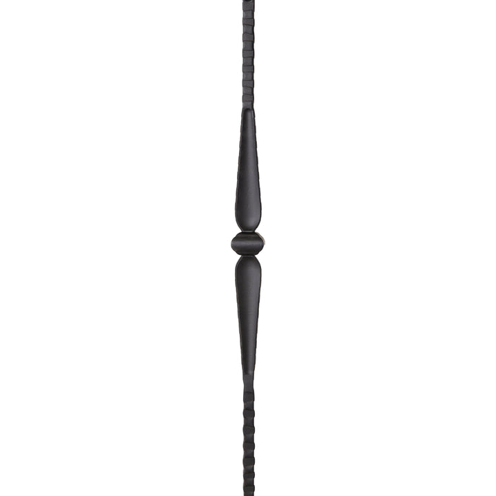 T42 | Iron Baluster | Gothic Hammered | Double Knuckle & Spoons | 9/16"