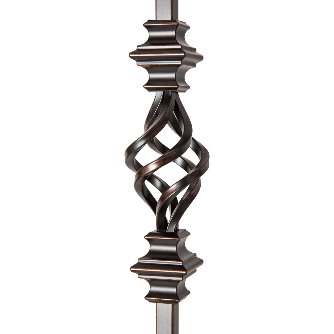 T62 | Iron Baluster | Basket with Knuckles | 1/2" x 44"