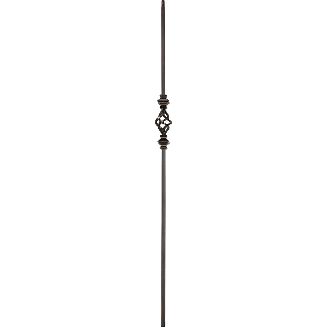 T62 | Iron Baluster | Basket with Knuckles | 1/2" x 44"