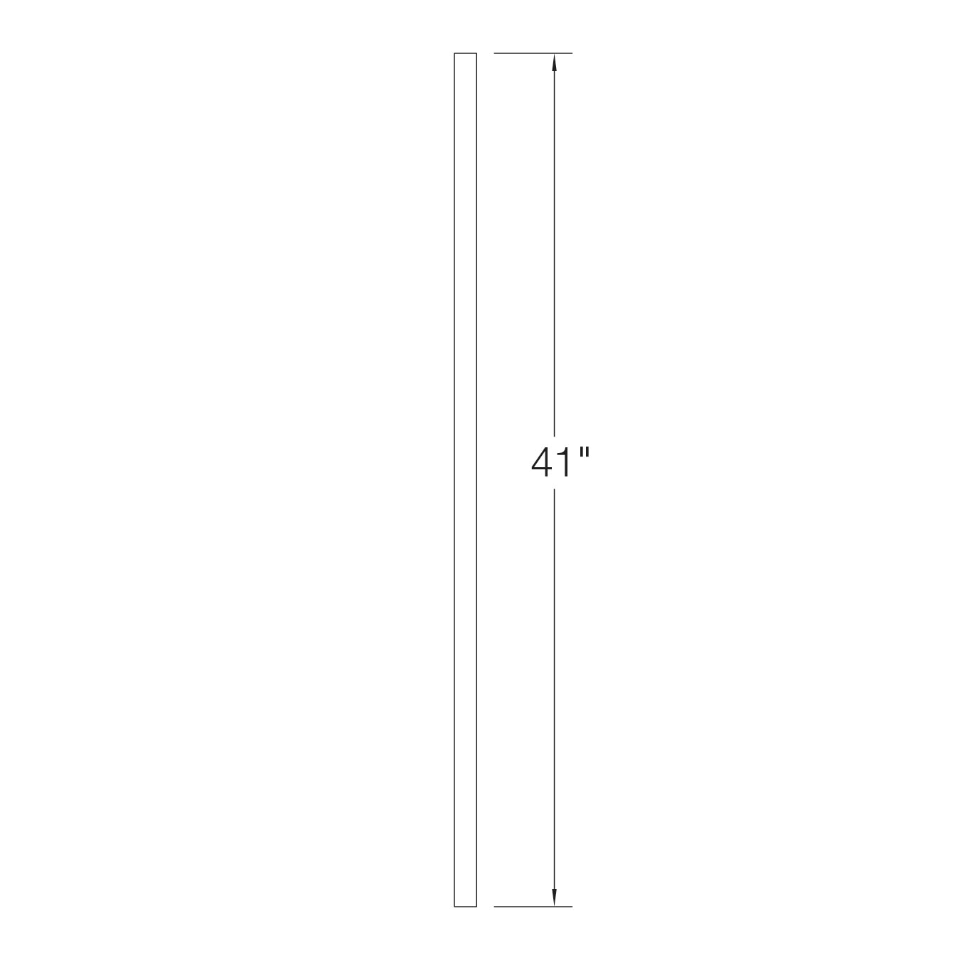 100-41 - Wood Baluster - Craftsman Plain - 41" Tall X 1-1/4" Square