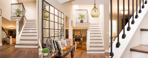 Stair Model Wood Post Iron Baluster
