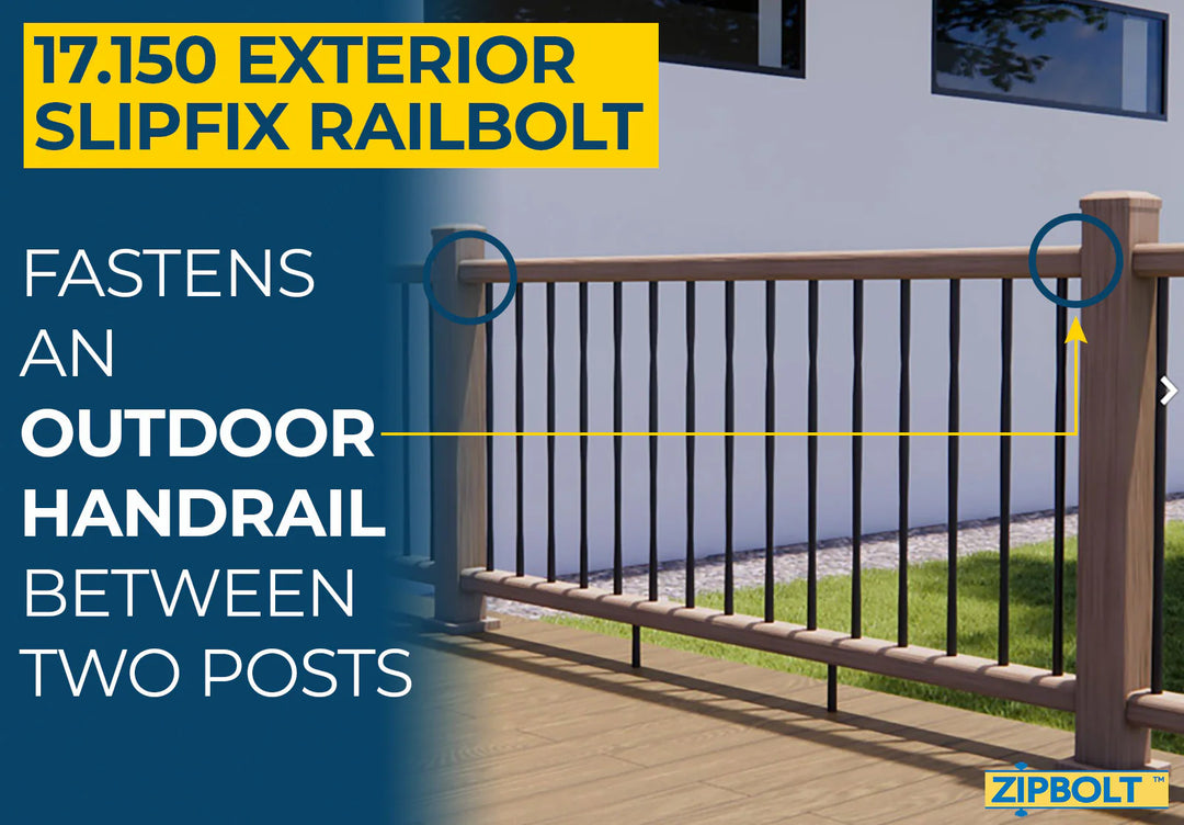 Exterior Slipfix Railbolt with 5mm Hex - 17.150 1 Double Pack