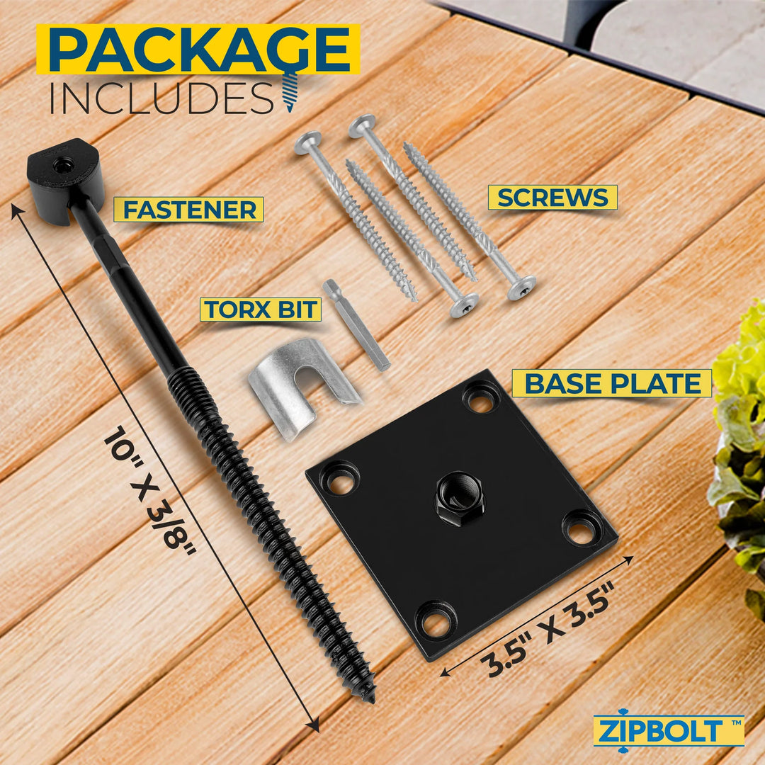 Exterior Newel Post Anchor - for Anchoring Surface Mount Exterior Posts to Decking, Patios, and Verandas - Durable Strength 4x4 Post Base (Actual 3.5x3.5) 17.800 XT