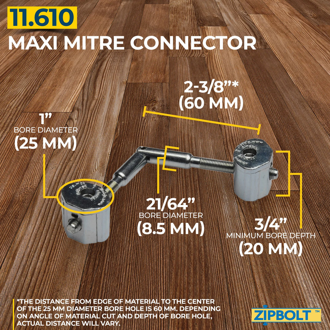 Maxi Mitre Connector - 11.610 Connects Mitered Staircase Handrail Sections