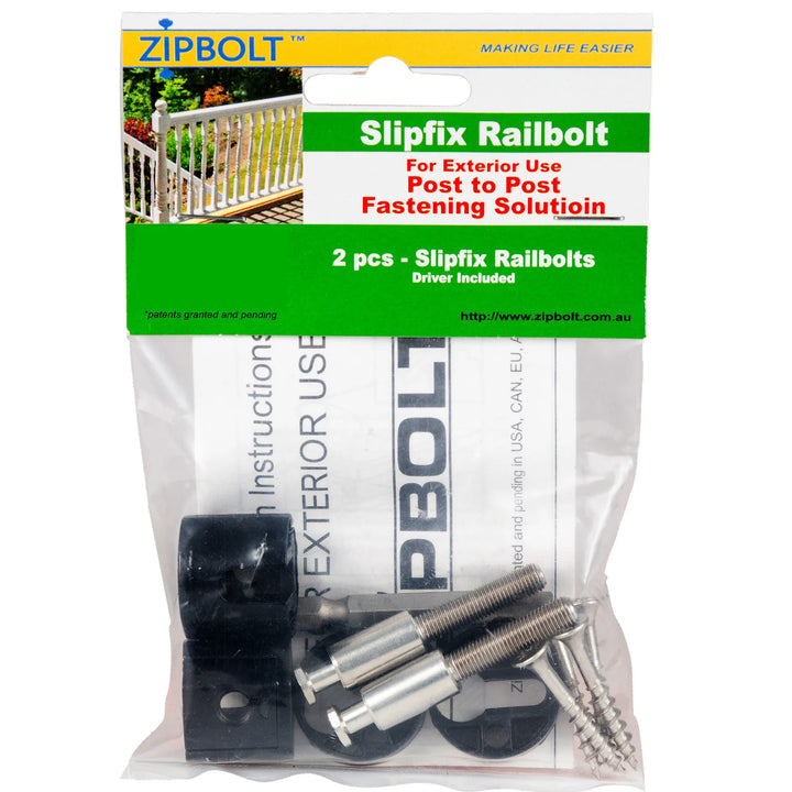 Exterior Slipfix Railbolt with 5mm Hex - 17.150 1 Double Pack
