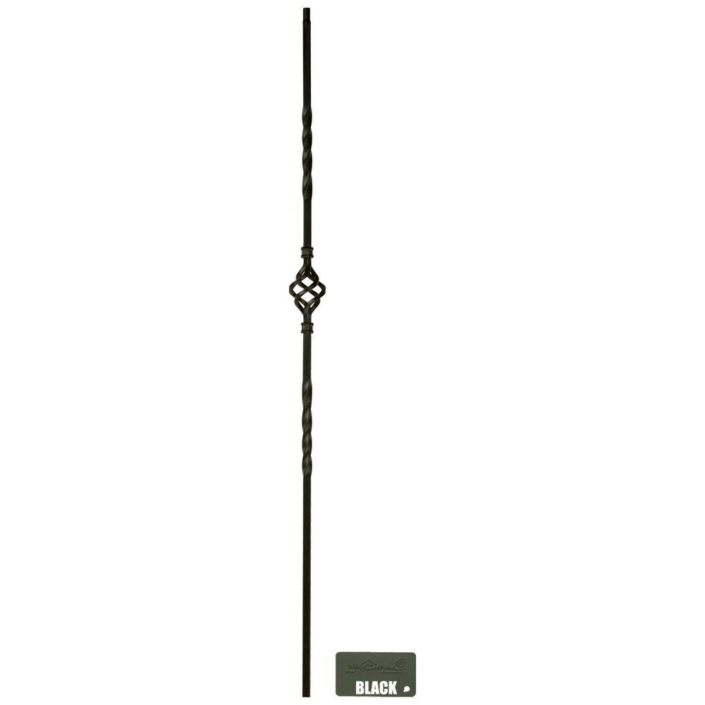 1BASK44 | Single Basket Iron Baluster | 2552 | 1/2" - All Things Stairs