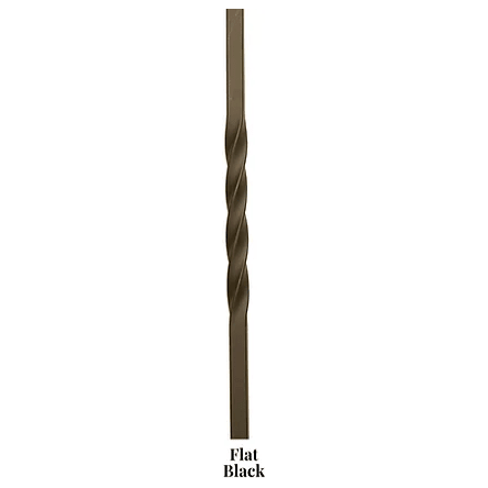 1TW22 | Single 22" Twist Iron Baluster | 2554 | 1/2" - All Things Stairs