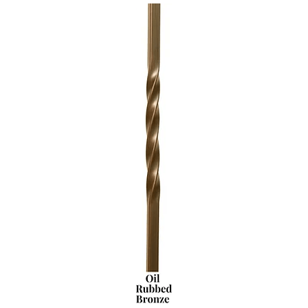 1TW22 | Single 22" Twist Iron Baluster | 2554 | 1/2" - All Things Stairs