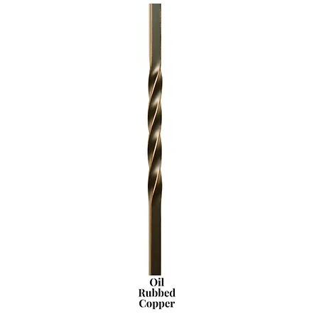 1TW22 | Single 22" Twist Iron Baluster | 2554 | 1/2" - All Things Stairs