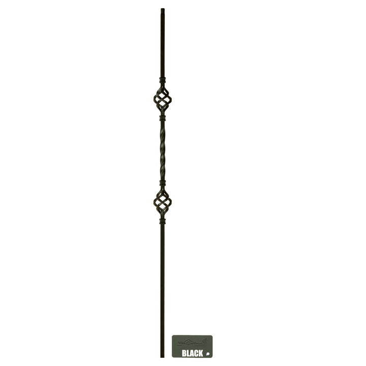2BASK44 | Double Basket Iron Baluster | 2553 | 1/2" - All Things Stairs