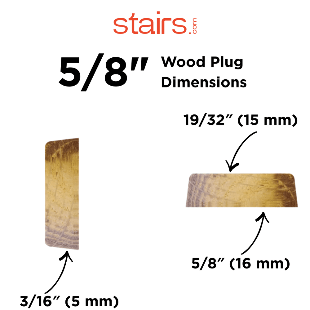5/8" Tapered Wood Plugs - All Things Stairs