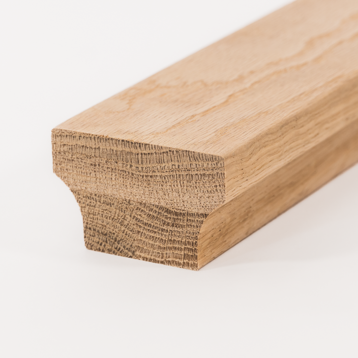 C-6840S | Craftsman "T" Handrail | Solid Cap | White Oak