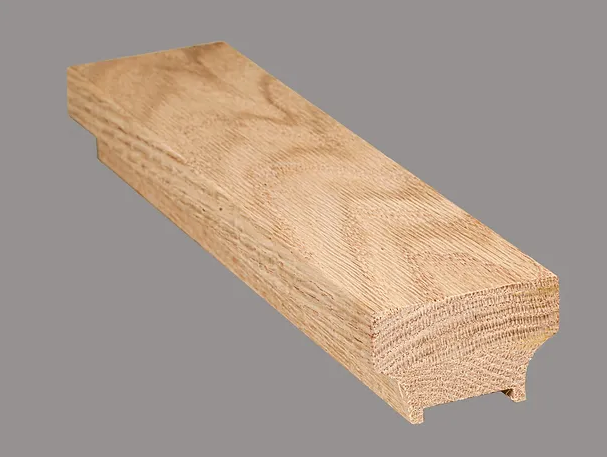 C-6840-PS | Craftsman "T" Rail | Solid Cap | Plowed 1-1/4" with Fillet| WHITE OAK
