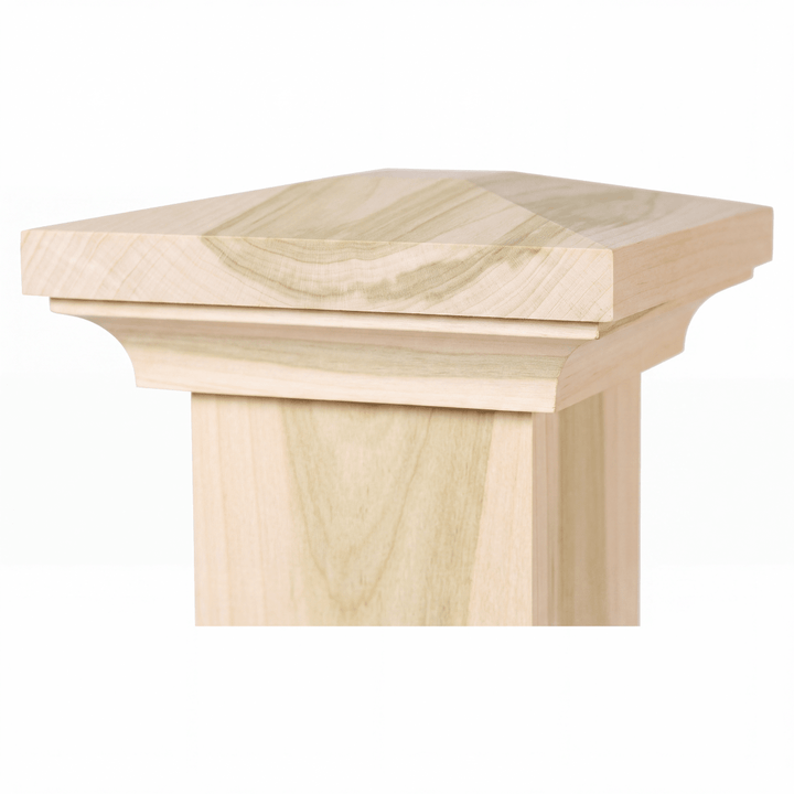 935 | Flat Peak Newel Cap | Fits 3 1/2" Post - All Things Stairs