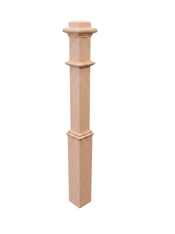 960 | Box Newel | Plain Style With Pedestal | 48" x 4 1/2" - All Things Stairs