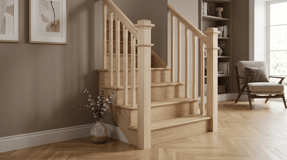 963 | Box Newel | Plain Style | 56" x 3 1/2" - All Things Stairs