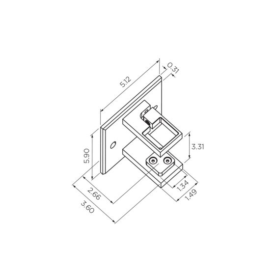 Fascia Mount Baluster Bracket | Square | Alloy 304