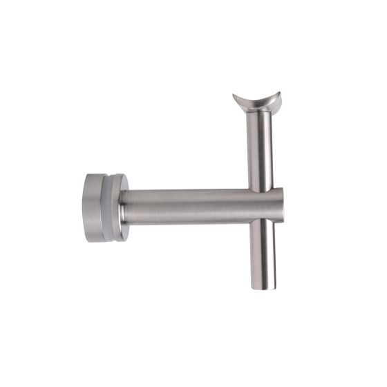 1-1/2" Dia. | Round Saddle | Fixed | Adjustable Height | Square | Glass Mount Bracket | Alloy 304