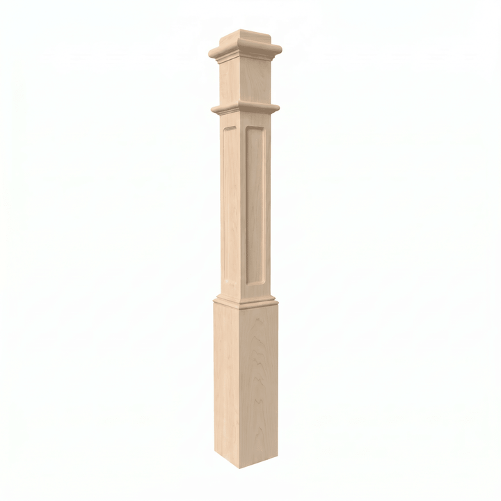991FP | Box Newel | Flat Panel Design | 56" x 6¼" - All Things Stairs