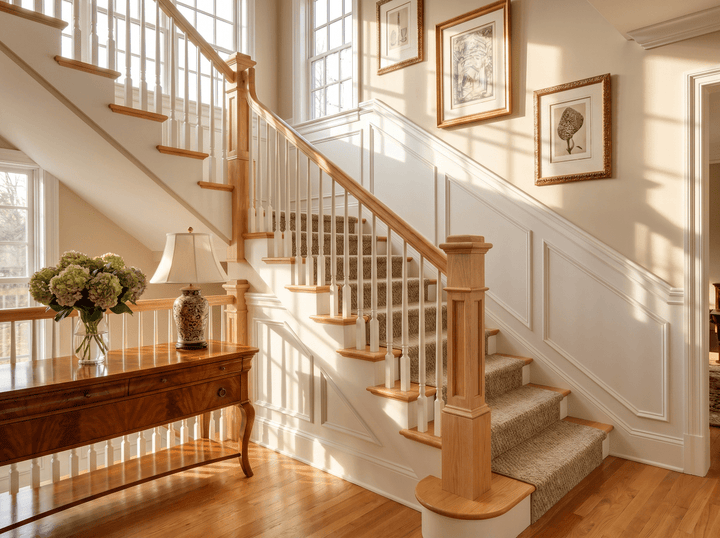 991FP | Box Newel | Flat Panel Design | 56" x 6¼" - All Things Stairs