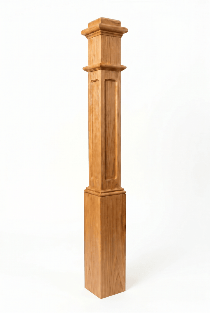 991FP | Box Newel | Flat Panel Design | 56" x 6¼" - All Things Stairs