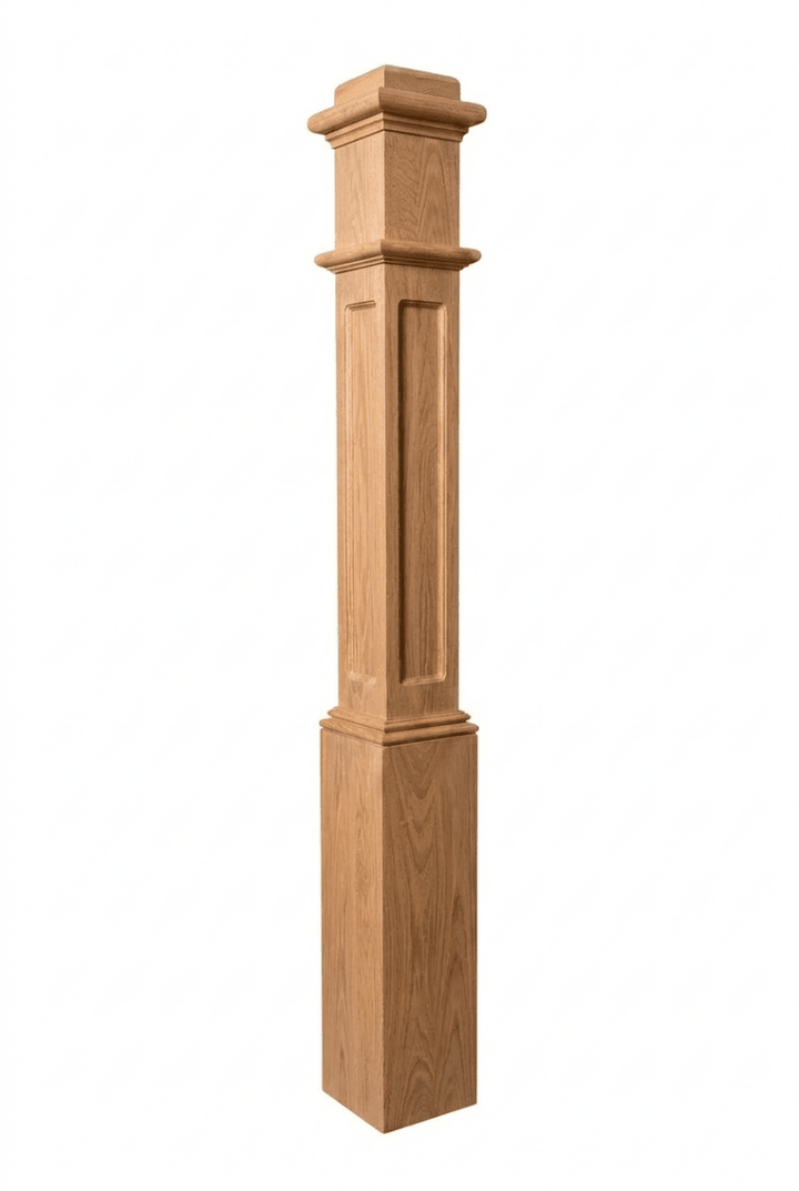 991FP | Box Newel | Flat Panel Design | 56" x 6¼" - All Things Stairs