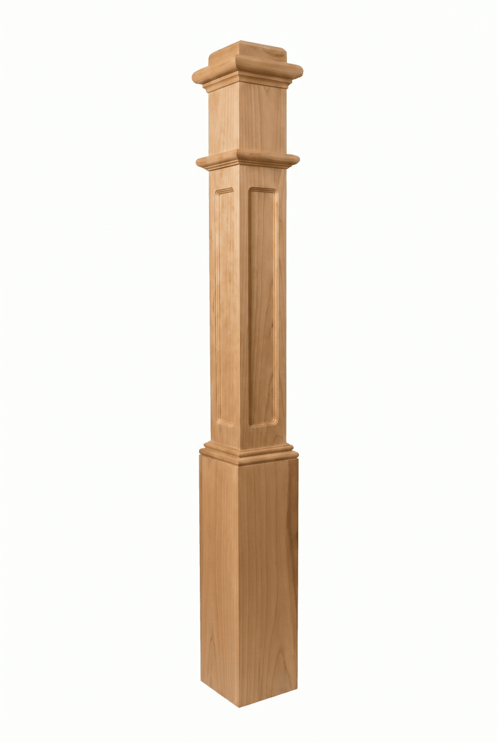 991FP | Box Newel | Flat Panel Design | 56" x 6¼" - All Things Stairs