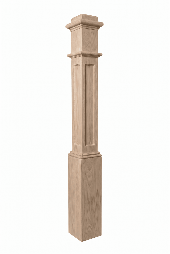 991FP | Box Newel | Flat Panel Design | 56" x 6¼" - All Things Stairs