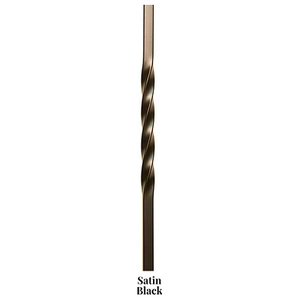Iron Baluster | Single Twist | Solid | Ash Grey | 1/2" x 44" | Coffman