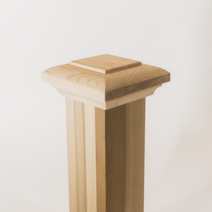 D350 | Box Newel Cap | "D" Style Deco Top | Fits 3 1/2" Post