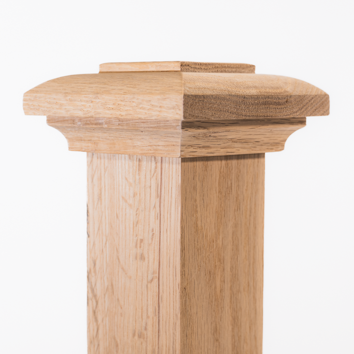 D350 | Box Newel Cap | "D" Style Deco Top | Fits 3 1/2" Post