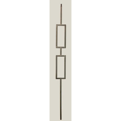 M438 | 2671 | Double Square Panel Iron Baluster 1/2"