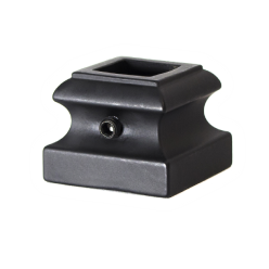 Iron Baluster Shoe | Flat | Satin Black | 1/2" | Ascension