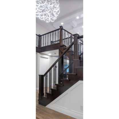 Steel Tube Balusters | Geometric 1/2" Square Series With Dowel Top | Double Feature