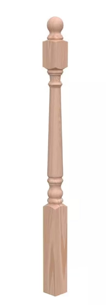 CLEARANCE | 4010BTS | Colonial Newel Post | Ball & Pin Top | 3" x 48"