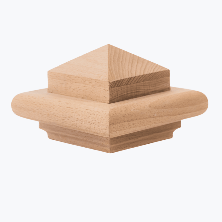 B300 | Box Newel Cap | "B" Style Pyramid Top | Fits 3" Post - All Things Stairs