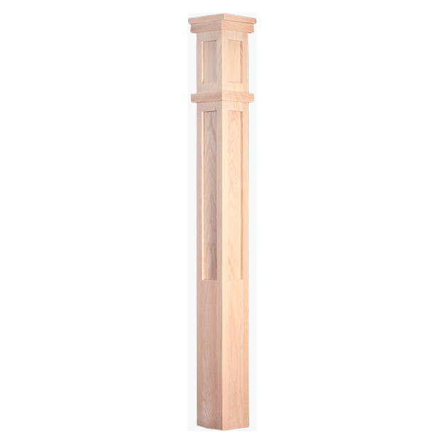 C - 4092 | Craftsman Solid Box Newel - All Things Stairs