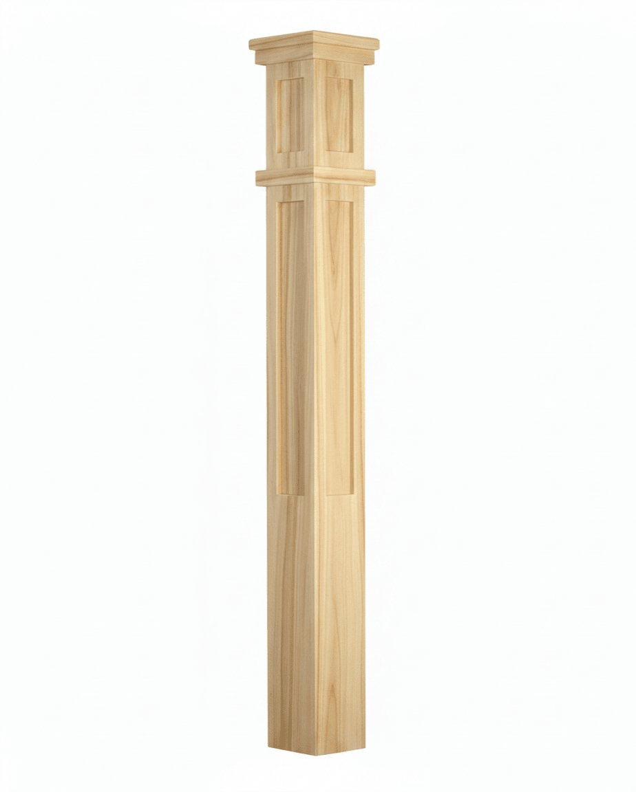 C-4092 | Craftsman Solid Box Newel - All Things Stairs