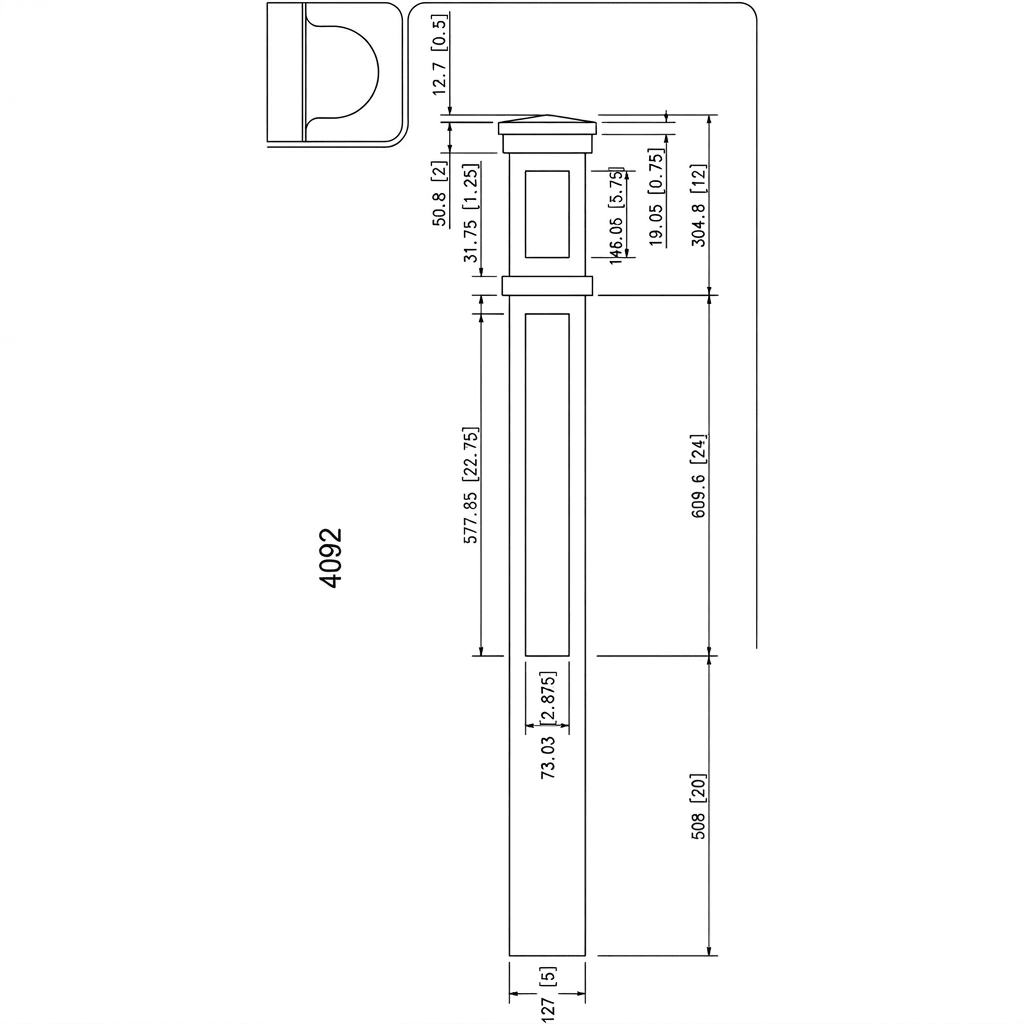 C-4092 | Craftsman Solid Box Newel - All Things Stairs